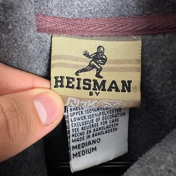 Heisman by Reebok Texas A&M Aggies Fleece Full Zip Jacket Maroon Mens Medium - Picture 4 of 9